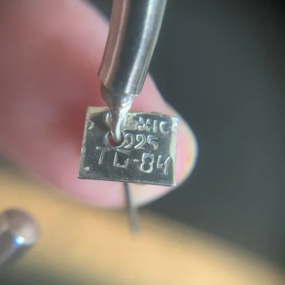 Sterling Electroform Hoop Earrings - Picture 3 of 3